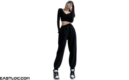 Quần Jogger Nỉ Nữ Thun Trơn Bo Ống