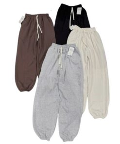 Quần jogger nữ trơn chất liệu nỉ cotton